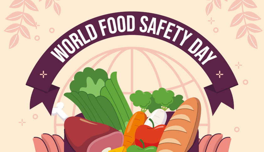 world food safety image with fresh hygienic food
